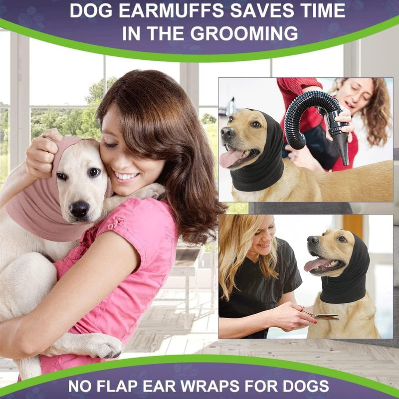 Dog Ear Covers for Bath-Dog Quiet Ear Covers for Ear Protection-Calming Ear Muffs for Dogs/Cats- Hood for Anxiety Relief/Calming/Warm(Medium) Medium