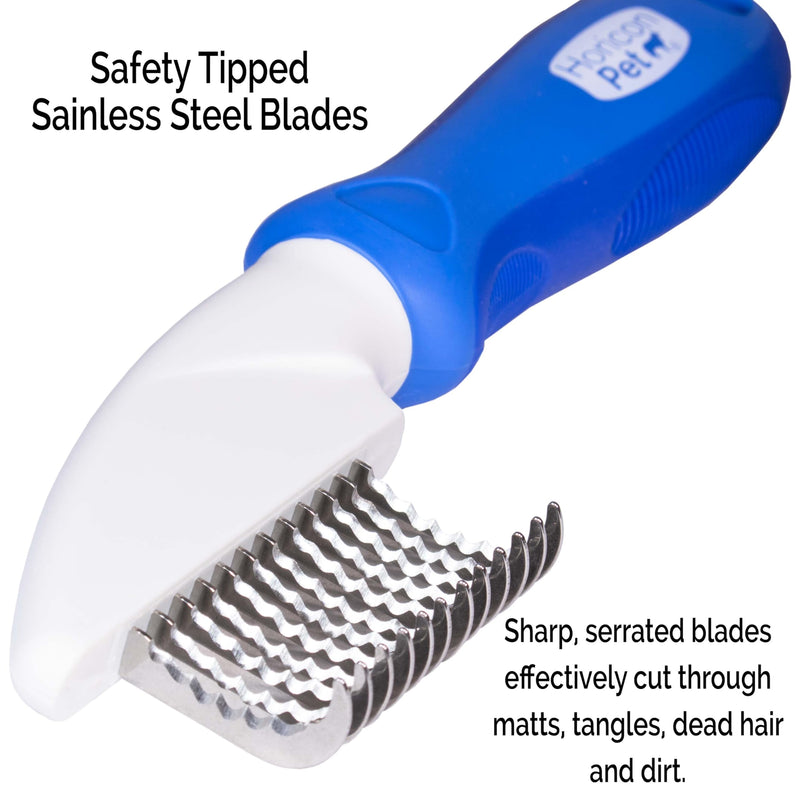 12 Blade Dog Dematting Comb - Removes Knots, Matted Fur, & Tangles Gently For Dogs, Cats & Small Animals 12 Blade Dematting Comb - PawsPlanet Australia
