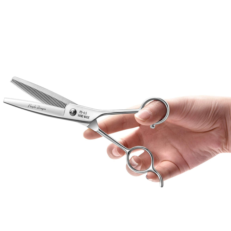 Purple Dragon 6.5" 46 Tooth Professional Pet Grooming Scissors - Dog Thinning/Blending Shears - Animal Hair Trimmer for Pet Groomer or Family DIY Set 11 - PawsPlanet Australia
