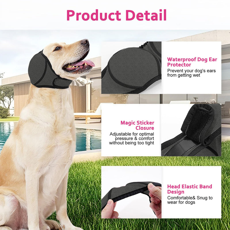 2026 New Dog Ear Protectors, Dogs Ears Cover, Adjustable Dogs Ears Muffs Noise Protection & Anxiety Relief, Comfortable Dog's Calming Hoodie for Grooming, Swimming, Thunderstorms,Firework XL rose Red