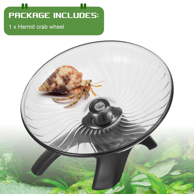 Poen Hermit Crabs Exercise Wheel Toy 4.13 x 2.95 x 3.34 Inch Silent Hermit Crab Running Tank Accessories Hamster Wheel Flying Saucer Small Animal Running Wheels(4.13 x 2.95 x 3.34 Inch) - PawsPlanet Australia