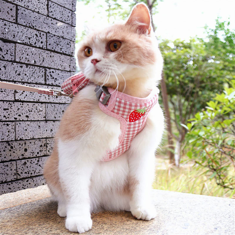 Yuehuam Pet Backpack Harness with Leash for Cat Small Dog Self Mini Carrier Back Pack Pocket Saddle Bags Puppy Bag with Training Lead Leash for Doggie Outdoor Travel Hiking Walking Pink S (Chest: 9.4-14.2, Fits 3-7 lbs) - PawsPlanet Australia