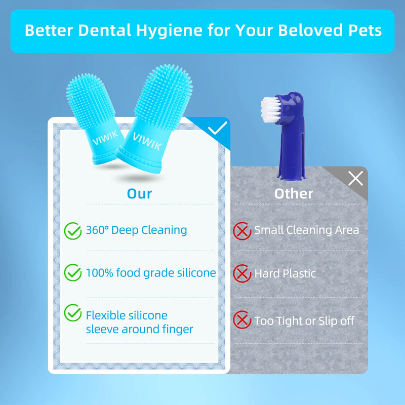 4Pack Dog Toothbrush Dog Tooth Brushing Kit, Cat Finger Toothbrush for Dogs Small Breed, Medium Large Dogs, Puppy Toothbrush for Dog Teeth Cleaning & Dental Care, Pet Finger Toothbrush Kit 1 Count (Pack of 4) - PawsPlanet Australia