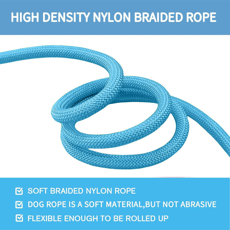 Durable Slip Lead, 5 FT Slip Leads for Dogs, Slip Lead Dog Leash Adjustable Dog Training Leash, Strong Nylon Rope Slip Leash for Large Medium Small Dogs (Blue) - PawsPlanet Australia