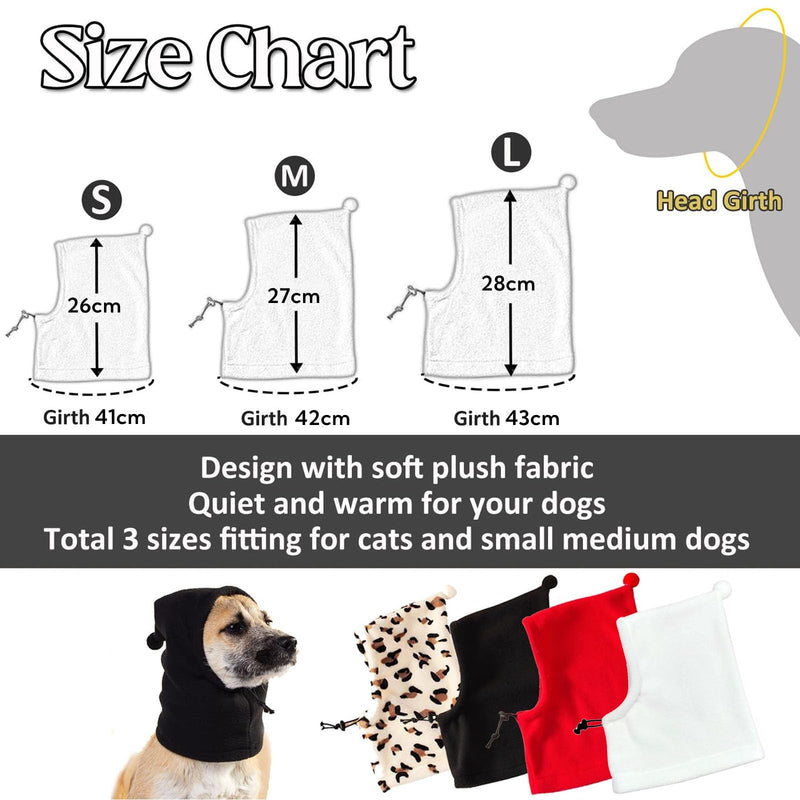 Plush Dog Earmuffs Dog Ear Warm Quie Cover Winter Ear Hats Head Wrap for Small Medium Large Dogs_S(Gray) S:Head Girth:41cm Gray