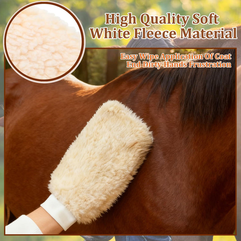Horse Grooming Brushes & Mitts, Soft Fleece Grooming Glove & Wash Mitt, Fur Polishing Glove, Horse Bit Wipes & Cloth Horse Grooming Mitts - PawsPlanet Australia