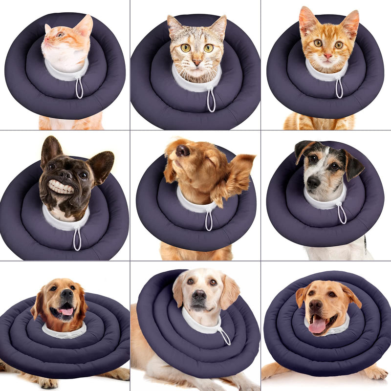 IDOMIK Dog Recovery Collar, Waterproof Soft Pet Recovery Cone After Surgery, Comfy Protective Elizabeth Collar Adjustable Neck Donut for Dogs Cats, Safe Alternative Collar Anti-Licking Biting Wounds XX-Large Grey - PawsPlanet Australia