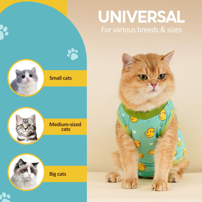 Avont Cat Recovery Suit After Surgery Bundle with Cat Bed Cave for Indoor Cats, Semi-Enclosed Cat House