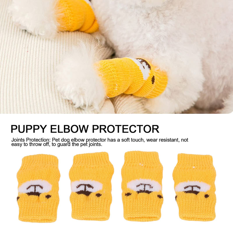 Zerodis 4pcs Pet Dog Elbow Protector, Elbow Support Wrap Pet Leg Warmers for Dogs Cats Knitted Dog Elbow Sleeve Leg Support Wrap Protectors L - PawsPlanet Australia