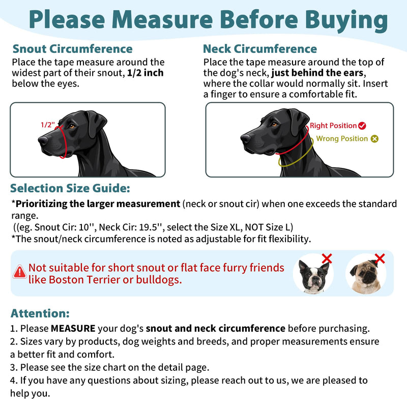 BARKLESS Sturdy No Pull Head Collar for Medium Large Dogs, Gentle Reflective Head Halter with Safety Link, Adjustable Nylon Dog Training Muzzle Leash for Walking Control (Black, XL) Black XL(Snout 10¼”-13”)