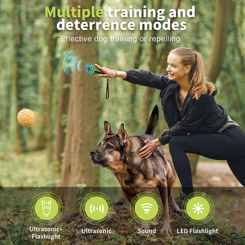 Coredy Dog Bark Deterrent Device, Anti Barking Device for Dogs, Long-Range Ultrasonic Stop Bad Behavior, Rechargeable and Portable Dog Barking Control Device, Safe for Dogs & Humans - PawsPlanet Australia