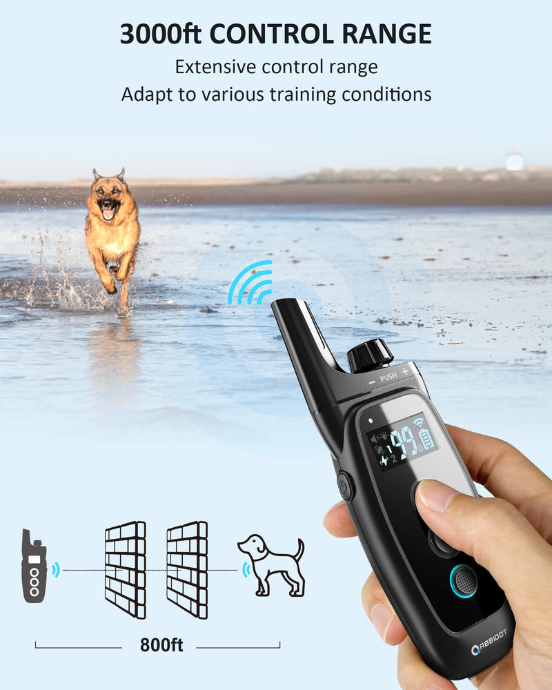 ABBIDOT 3300ft Shock Collar (for 5~130 Lbs Dogs) - Waterproof E Collar 5 Training Modes Dog Shock Collar for Small Medium Large Dogs - PawsPlanet Australia