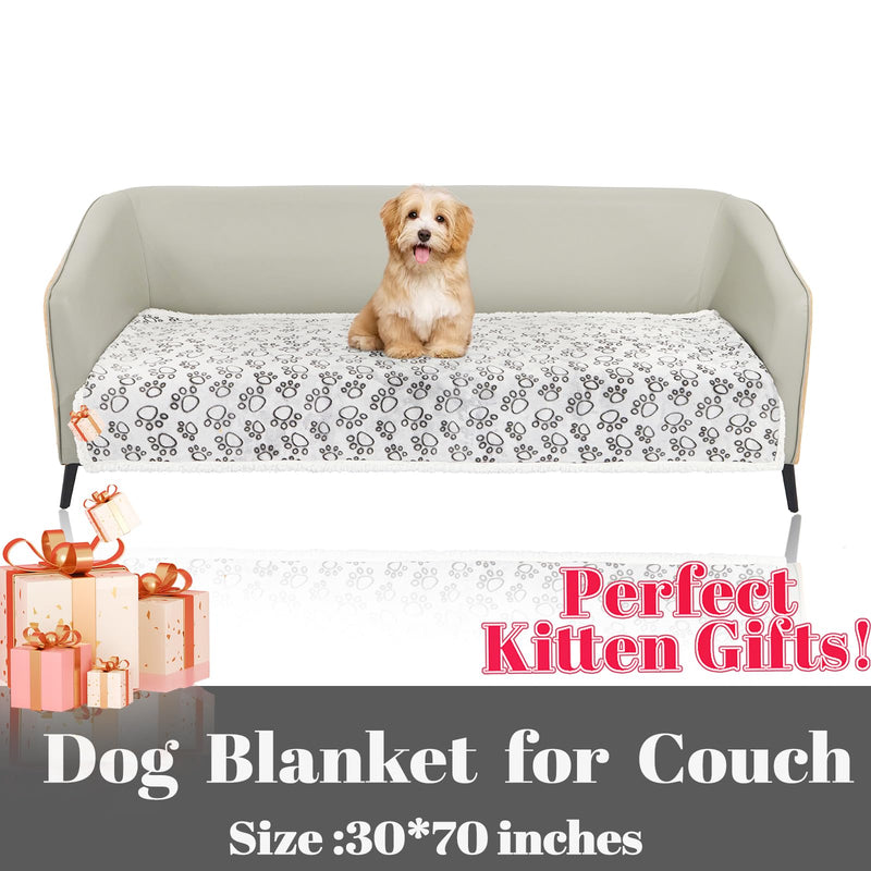 Stuffed Waterproof Couch Covers for Pets Dog Bed Cover Pet Blanket, Washable Reusable Reversible Paw Print Water Proof Couch Covers Protector for Pets (Paw Print, 30x70inches) - PawsPlanet Australia