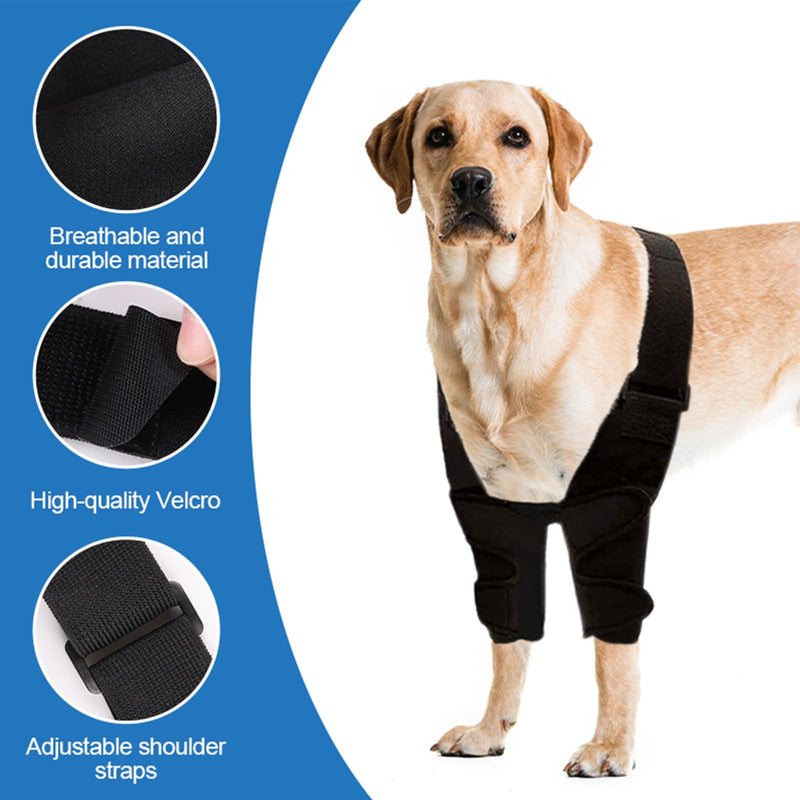 Dog Elbow Protector Pads Elbow Callus Treatment Sleeve for Wounds Front Legs Prevent Licking for Medium Large Dogs L