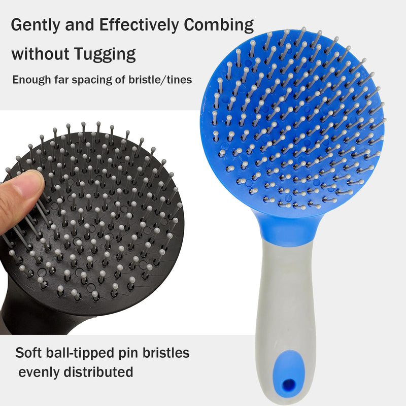 Horse Mane & Tail Combs Horse Brushes Shedding Brush Grooming Tool for Equine Long Haired Dogs (Blue) Blue
