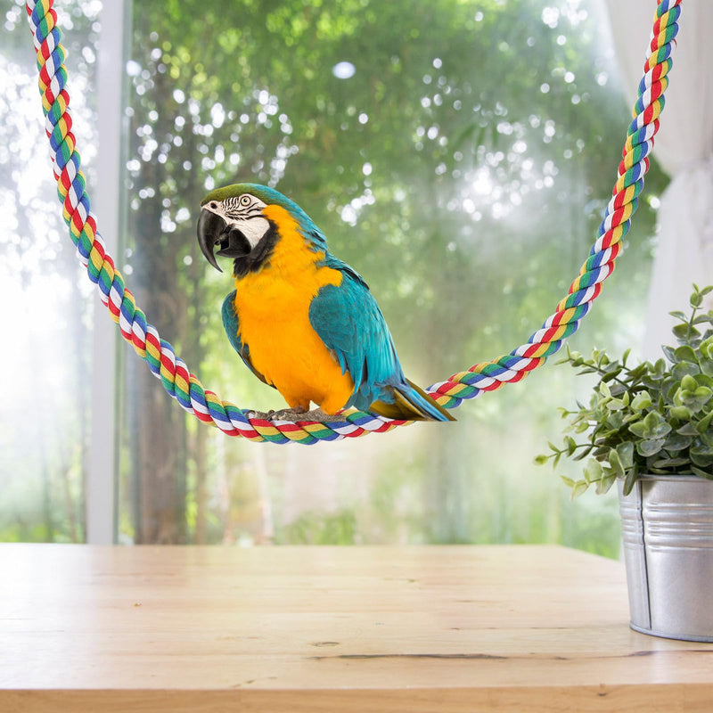 iplusmile Bird Rope Perches, Cages Birds Rope Cage Accessories for Parrots, Cockatiels, Parakeets, Budgie, 41.3inch Size 4 - PawsPlanet Australia