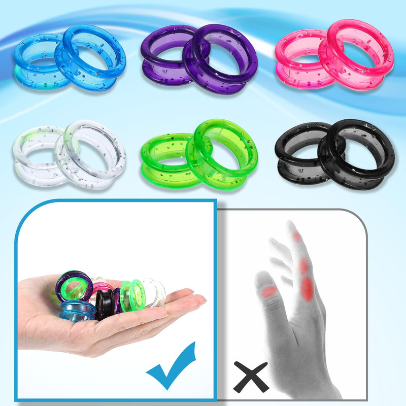 12Pcs Scissors Finger Ring Soft Silicone Scissors, Thumb Insert Finger Protection Ring Scissors Accessories, for Animal Hair Shears for Professional Barbers - PawsPlanet Australia