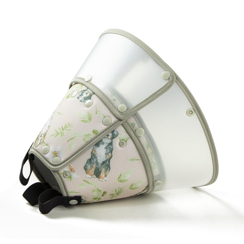 Soft Dog Cone Collar for Large Medium Small Dogs - Adjustable Pet Recovery E-Collar, Brown Large Long