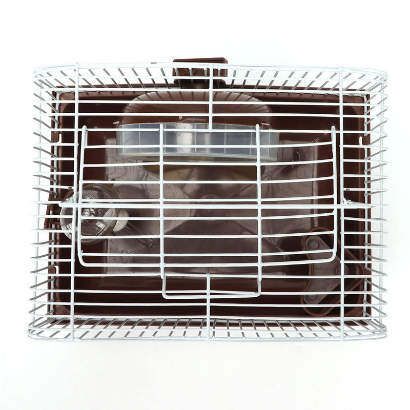 HEEPDD Hamster House Toy, Hamster Cage Breathable Portable Small Animal House with Water Bottle Bowl Running Wheel for Guinea Pigs Rabbits - PawsPlanet Australia