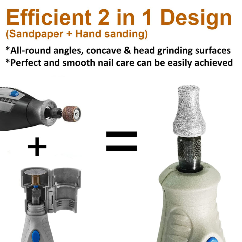 Diamond Dog Grinder for Dremel, Nail Drill Bits for Dogs & Pets Care, 1/8'' Dremel Tool FlashB 1P-60# - PawsPlanet Australia