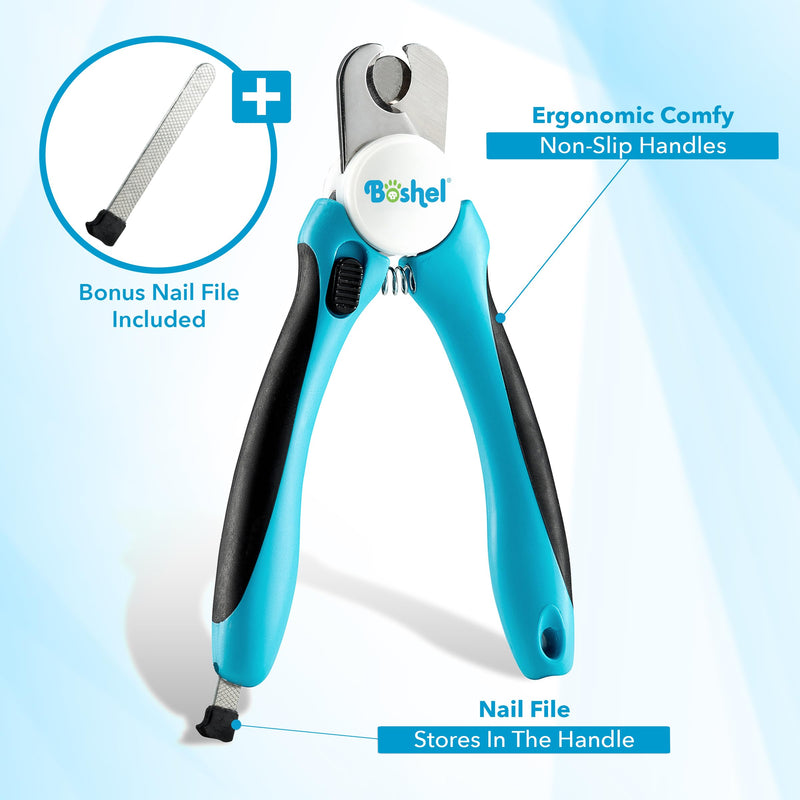 BOSHEL Dog Nail Clippers & Dog Nail Grinder - Dog Trimmer With Safety Guard & Razor Sharp Blades - Rechargeable 2 Speed Electric Grinding Tool – Safe Dog Nail Trimmers For Small & Large Pets. - PawsPlanet Australia