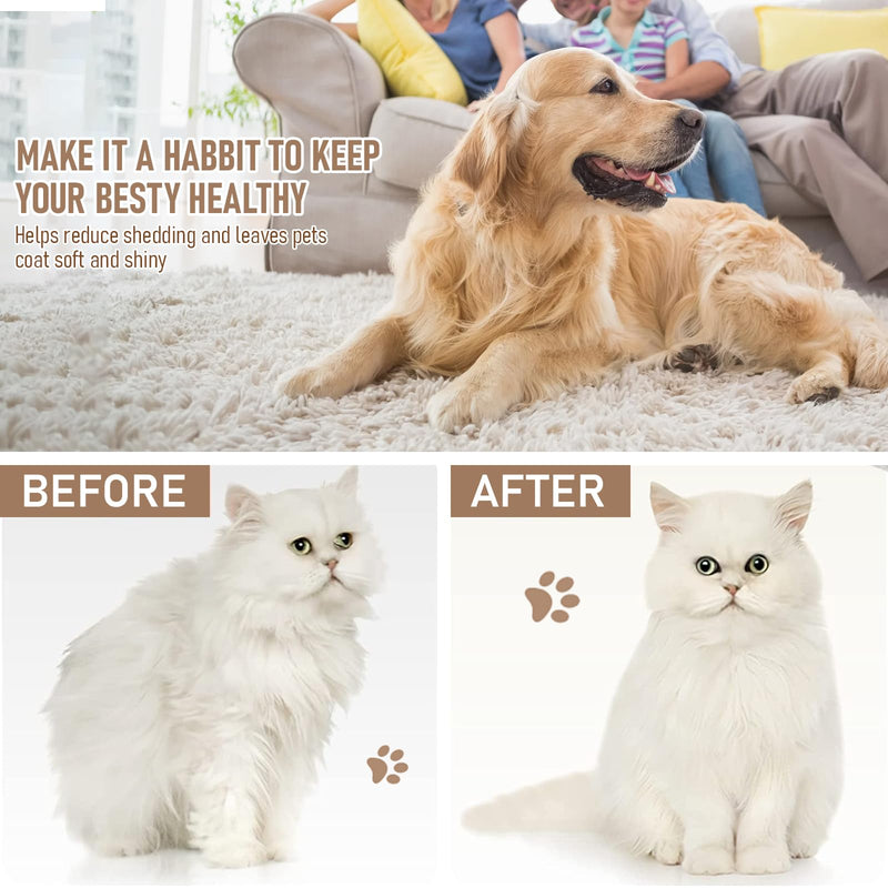 Cat Grooming Shedding Brush S Dogs Pet Self Cleaning Comb Hair Removal Short Haired For Long Slicker Better Kit Grey - PawsPlanet Australia