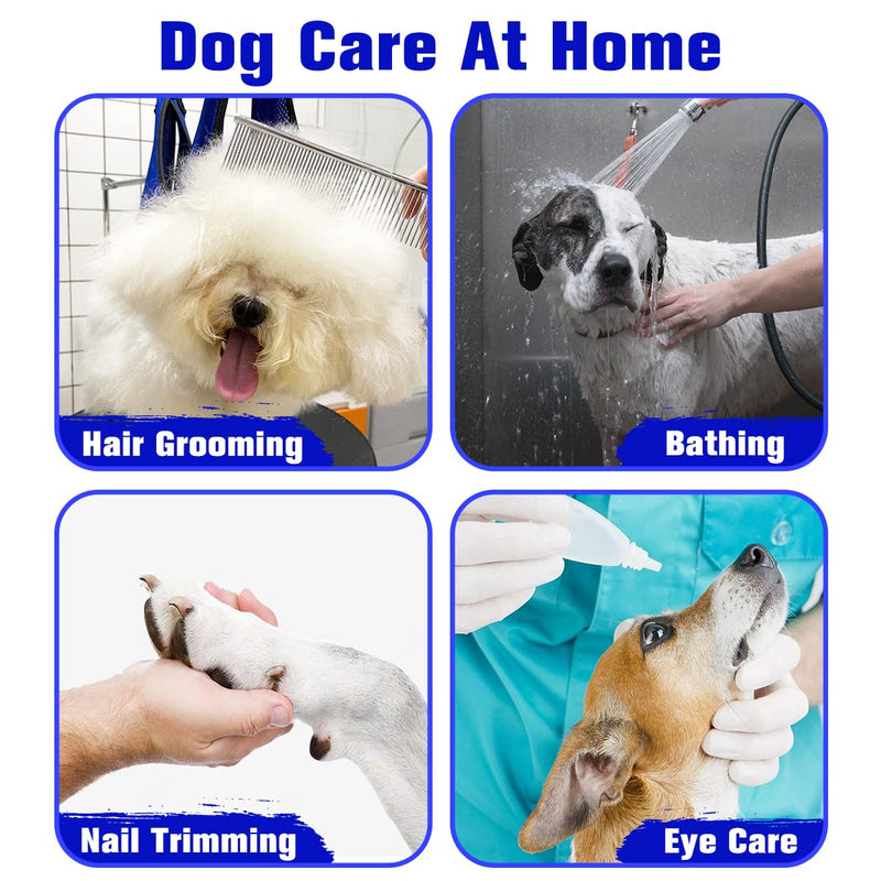 Dog Grooming Hammock Grooming Harness for Small Dogs Pet Grooming Hammock with Nail Clippers/Nail File/Comb Breathable Dog Nail Harness Hanging for Nail Trimming,Ear,Eye Care Home Grooming Set L for 30 LB - PawsPlanet Australia