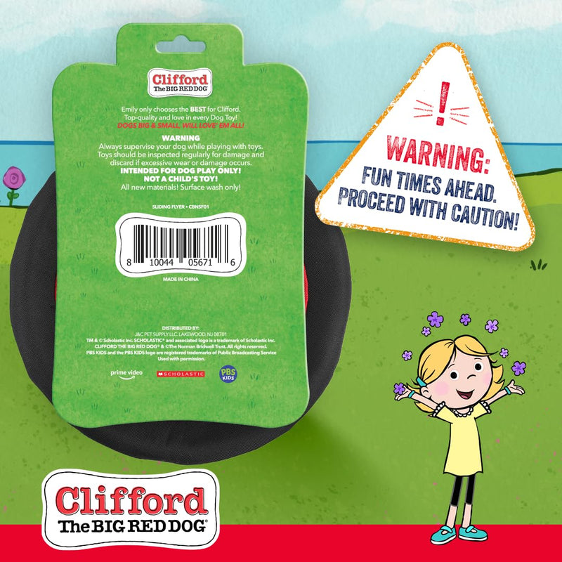 Clifford® Sliding Flyer Dog Frisbee | 10.5" Durable Nylon Frisbee Dog Toy for Large Dogs | Strong, Stimulating, Floating Outdoor Dog Toys - PawsPlanet Australia