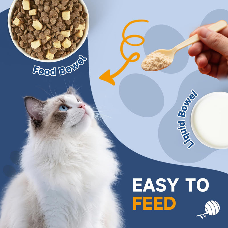 L-Lysine for Cats - Lysine for Cats - Support Immune System, Respiratory, Eye Health - Cat Lysine Powder with Taurine, Herbal Blend, Vitamins - Ease Sneezing, Runny Nose, Watery Eyes - Chicken Flavor