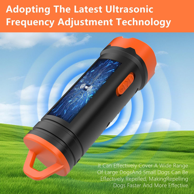Dog Bark Deterrent Device - Portable Ultrasonic Dog Repellent with 2 Ultrasonic Frequencies, Up to 50FT Long Range & Rechargeable Bark Device - Safe for Outdoor & Indoor - PawsPlanet Australia