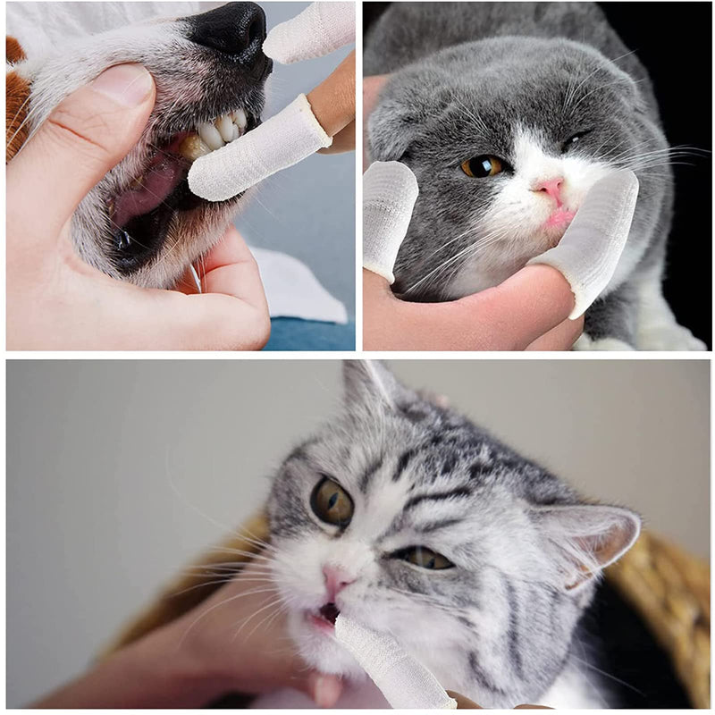 Dog Toothbrush Fingerling Pack of 10 Pet Toothbrush Pet Finger Cots Toothbrush Reusable Finger Dental Care for Dental Care Small Dogs and Cats, Easy Oral Care