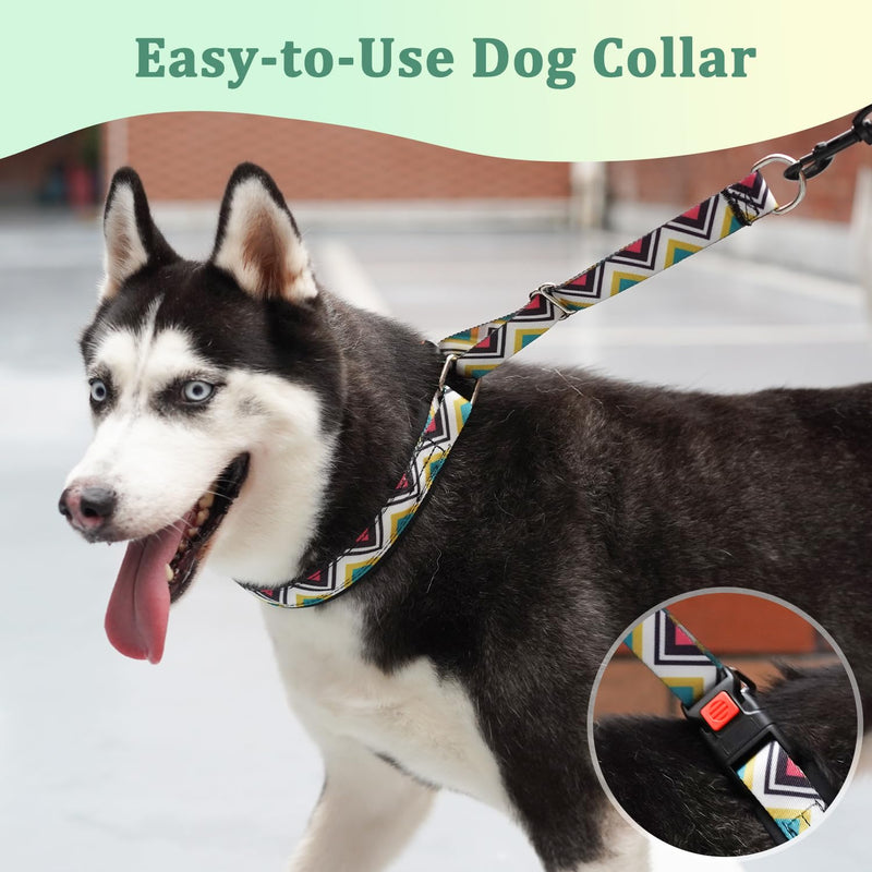 Mayerzon Dog No Pull Collar, Vintage Slip Prong Collar for Large Medium Small Dogs, Personalized Dog Pinch Collar with Quick Release Buckle for Walking Training Festival Large,2.5mm,25-Inch,18.5-23.5"Neck - PawsPlanet Australia