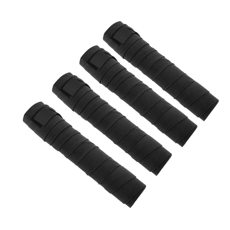 Horse Leg Wrap Self Adhesive Fleece Bandages 4pcs Multifunctional Support for Training Exercising (Black)