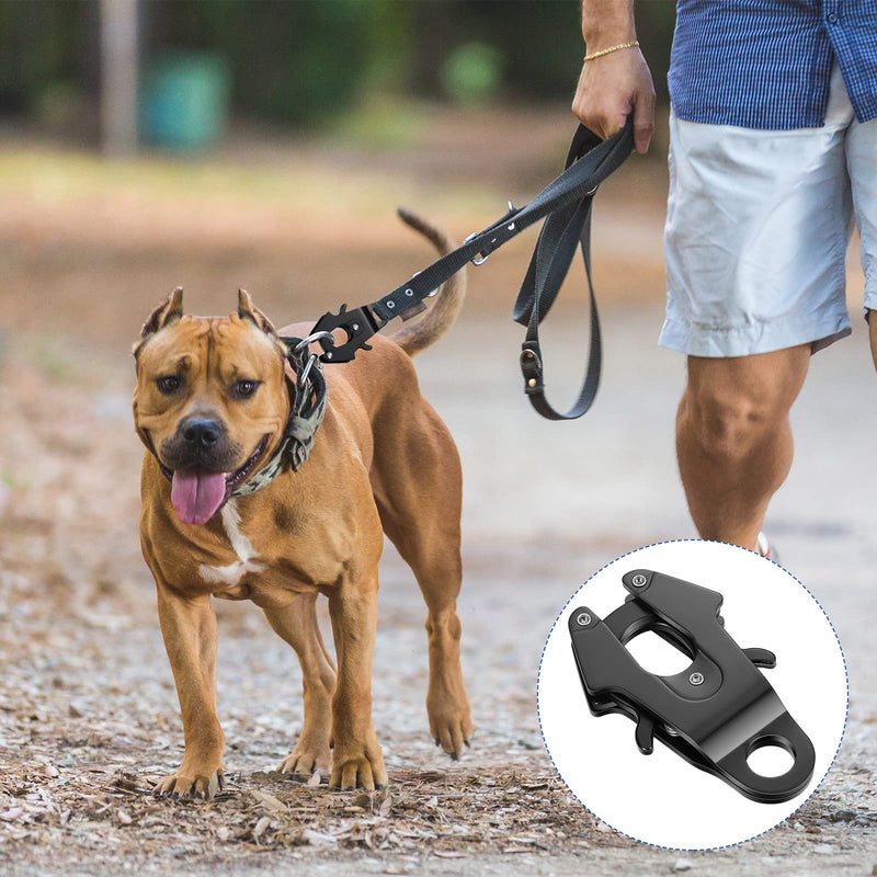 Reginary 2 Pcs Frog Clip Dog Leash Clip for Linking Quick Release Black Pet Collar Clasp Frog Cable Dog Leash Buckle Chain Replacement Clasp - PawsPlanet Australia