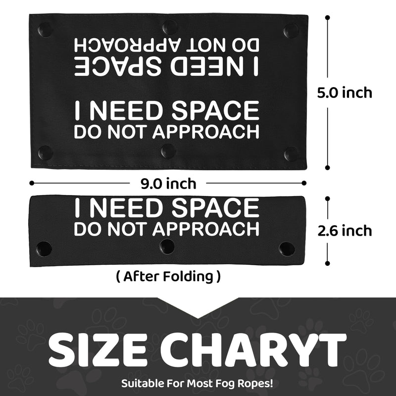 I Need Space Do Not Approach Pet Leash for Dogs, Funny Dog Leash Wrap for Pet Dog Lovers Owners Gift (Black) I Need Space Black - PawsPlanet Australia