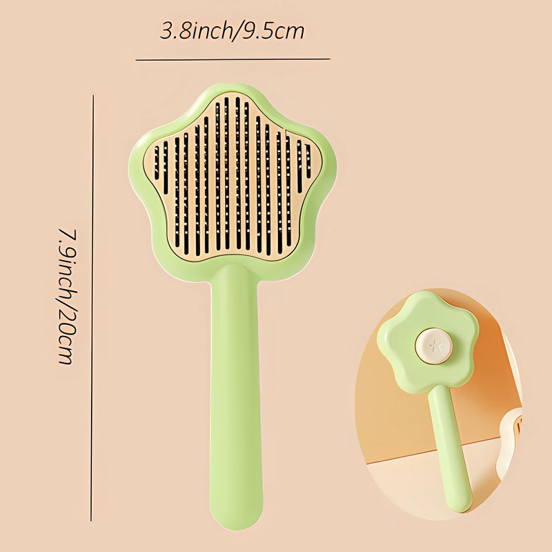 Cat Brush Dog Brush Cat Hair Brush with Release Button Cat Brush for Shedding Pets Brushs Pet Hair Cleaner Brush Self-cleaning Cats Comb Cat Grooming Supplies Brush for Short Long Hair Cat Dog - PawsPlanet Australia