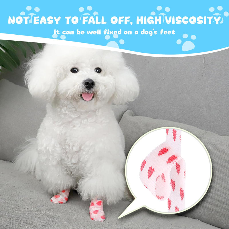 6 Rollen Selbsthaftende Bandage, Selbstklebende Bandage Atmungsaktive Elastische Bandagen für Haustiere, Pet Selbstklebender Verband, für Hund, Pferd, Haustier, Wrap Klebeverband