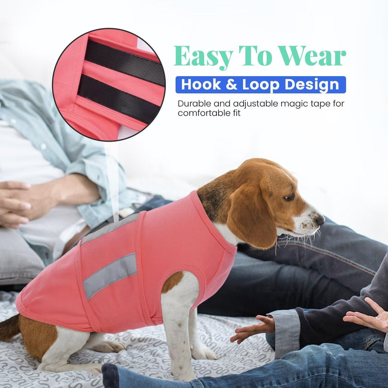MIGOHI Dog Anxiety Vest,Soft Dog Anxiety Relief Coat,Calming Vest Wrap for Thunderstorm,Fireworks,Travel and Separation,Anxiety Relief for Dogs,Dog Firework Anxiety Relief for Small Dogs,S,ShellPink ShellPink - PawsPlanet Australia