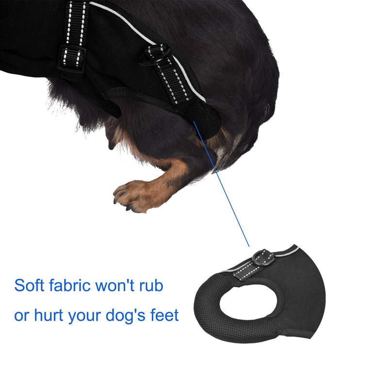 Petmolico Dog Carrier Dog Vest Harness Dog Lift Harness Adjustable Dog Leash with Small Puppy Treat Bag(Black, Samll) - PawsPlanet Australia