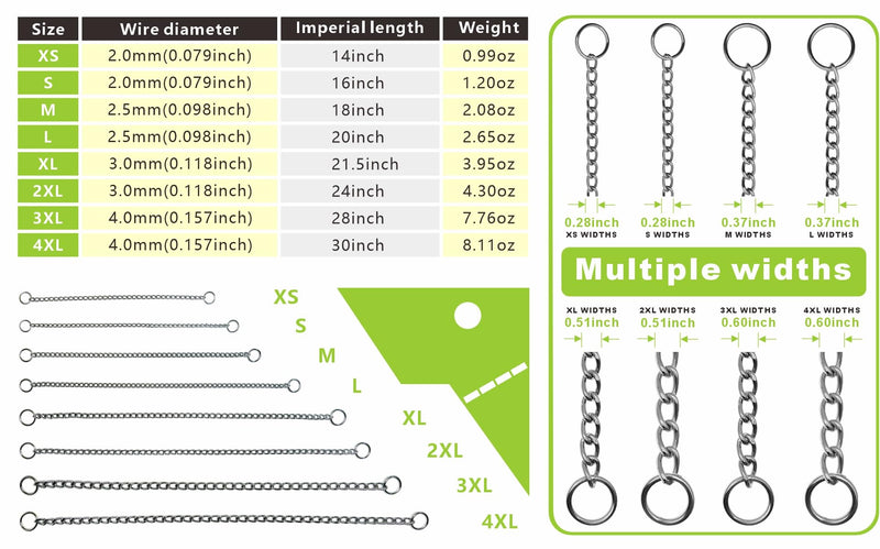 Heavy Chain Dog Metal Collars, Adjustable Weather Proof Alloy Steel Necklace for Small Medium Large Dogs (Matte Black, M) Matte Black - PawsPlanet Australia