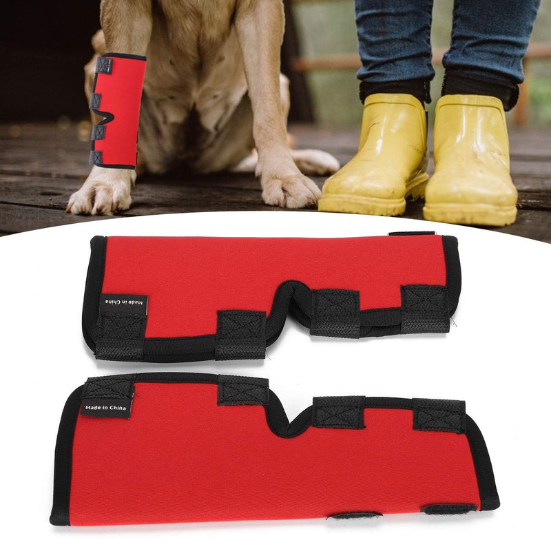 Bandage for dogs, joint bandage, ankle protection, pet protection bandage for dog hind leg and front leg S Red