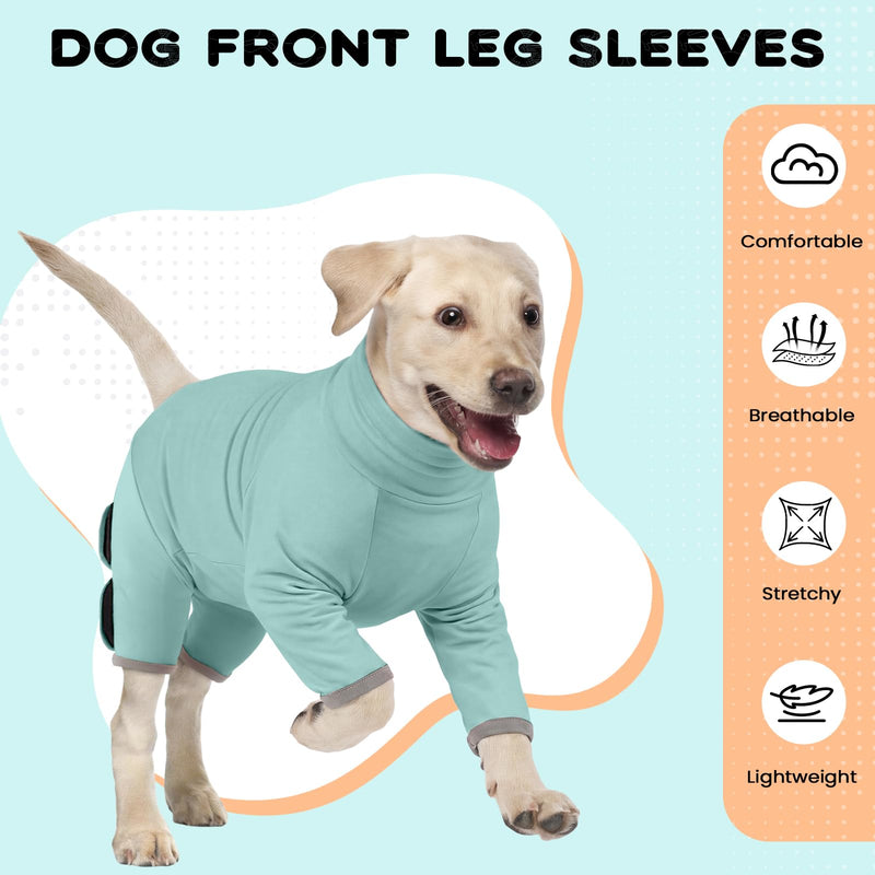 Postoperative Dog Suit, Non-Irritating Skin-Friendly Material, Anti-Licking Healing Protection, Adjustable Fit Pet Clothes, Green, L Large
