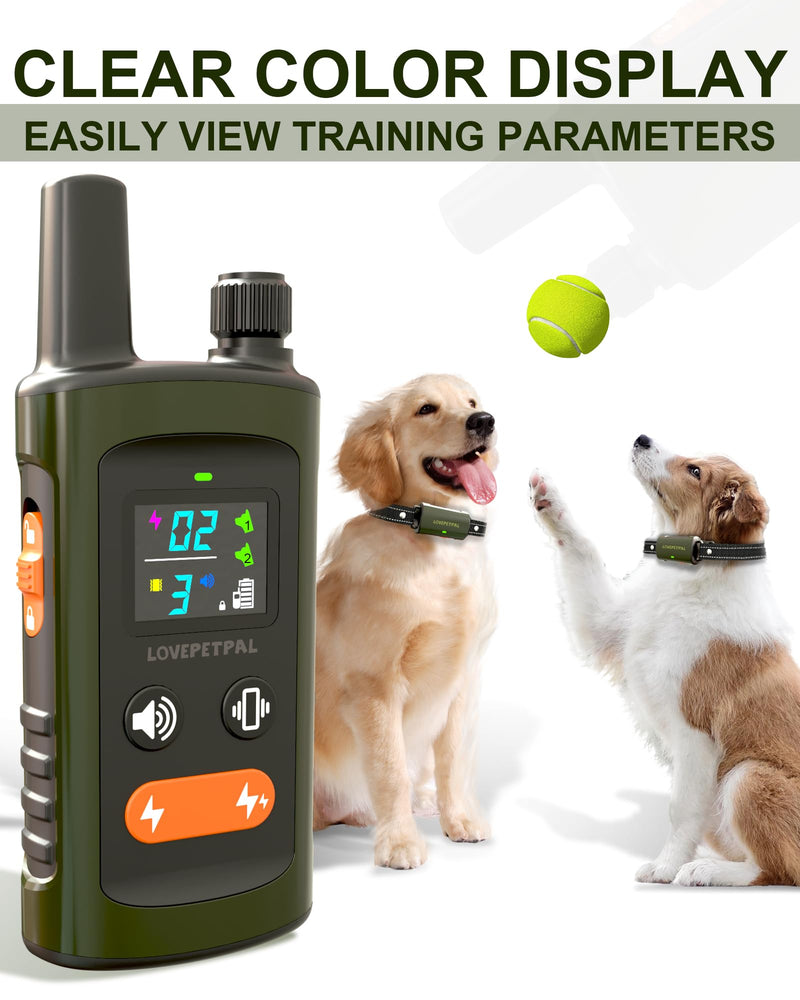 Dog Training Collar with Remote Control, 3500FT Dog Shock Collar for Small Medium Large Dogs, IPX7 Waterproof, 4 Training Modes, Rechargeable E-Collar with Beep Vibration Safe Shock for All Breeds - PawsPlanet Australia