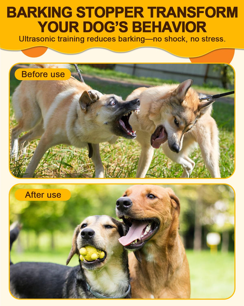 Anti Barking Device for Dogs, Rechargeable Ultrasonic Bark Box with 3 Adjustable Modes, Safe Dog Bark Deterrent Device with 35ft Range Indoor and Outdoor Use Black - PawsPlanet Australia