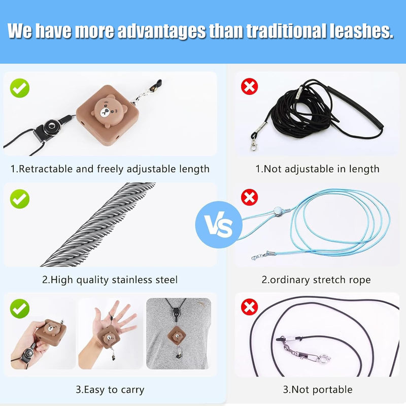 Bird Leash Bird Traction Rope Parrot Flying Rope Adjustable Small Animal Walking Harness 20FT/236IN with 6 Different Sizes of Soft Foot Ring (20FT, White cat) - PawsPlanet Australia