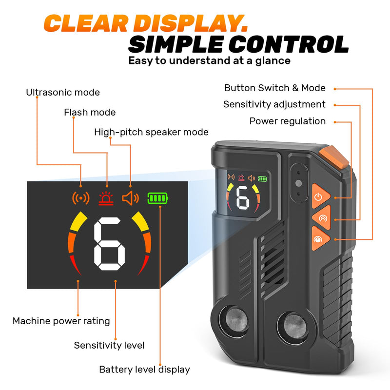 2026 Anti Barking Device for Dogs, Automatic Ultrasonic Dog Bark Deterrent with AI Detection, 2 Enhanced Emitters, 4 Adjustable Modes, IPX6 Rechargeable Stop Barking Device for Indoor Outdoor Black