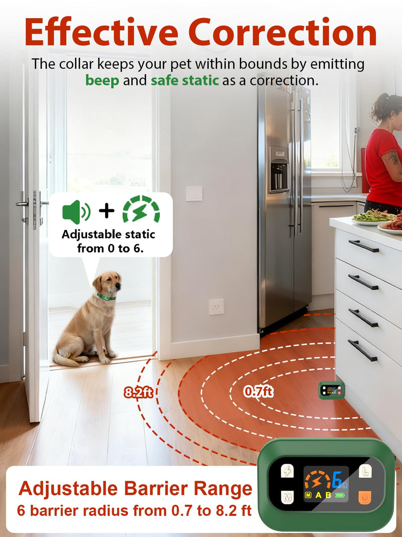 MIMOFPET Extra Outdoor Indoor Wireless Pet Barrier Transmitter for Cats Dogs, Waterproof Transmitter Only,Green