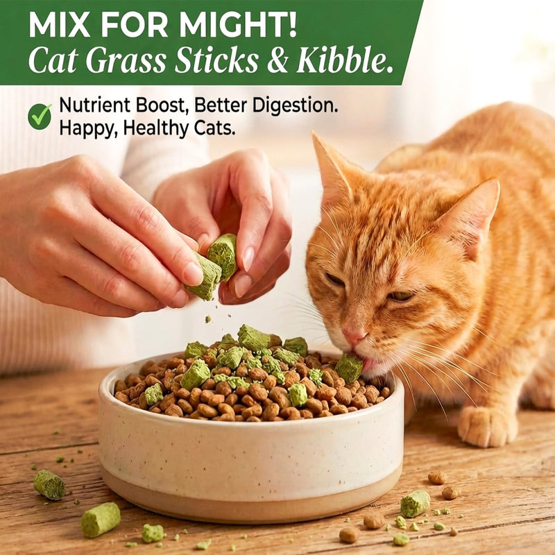 250g/8.82oz Cats Treat Cat Grass Teething Stick Kitten Toy Catnip Toys for Hairball Removal Freeze Dried Chew Dental Food for Indoor Kitty Lickable Edible Snack for Eliminate Fur Digestion Chicken 250g/8.82oz