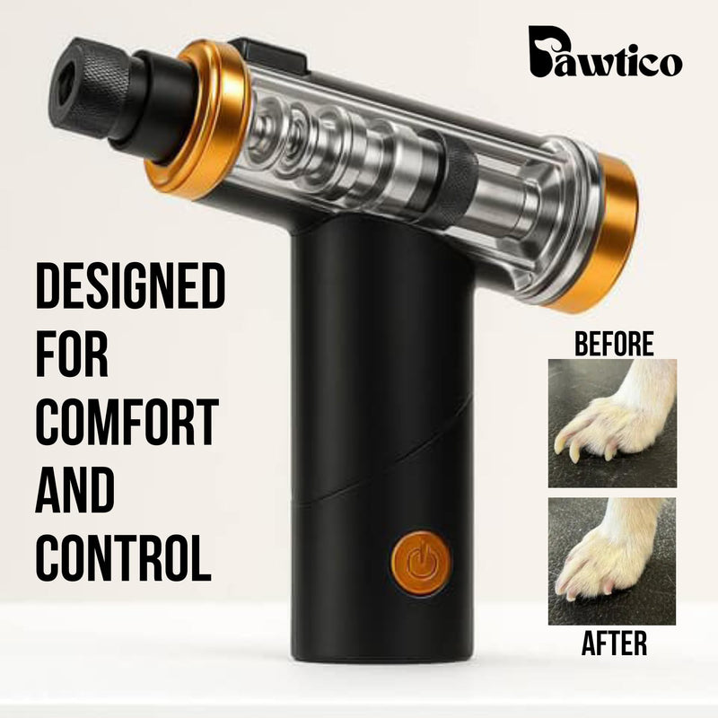 Pro Dog Nail Grinder – Ergonomic Pistol Grip for Precision Control, Quiet 40dB Motor, LED Light, USB Rechargeable – Electric Pet Nail Trimmer for Dogs & Cats - PawsPlanet Australia