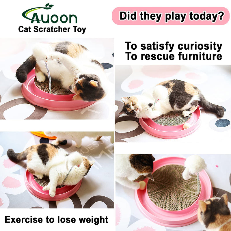 AUOON Cat Scratcher Toy, Cat Toy, Scratch pad,Scratching Toy,Post Pad Interactive Training Exercise Mouse Play Toy with Ball (Milk Shake) Milk Shake - PawsPlanet Australia